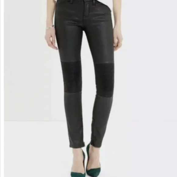 Madewell Skinny Skinny Racetrack Moto Jeans Black - Picture 1 of 12